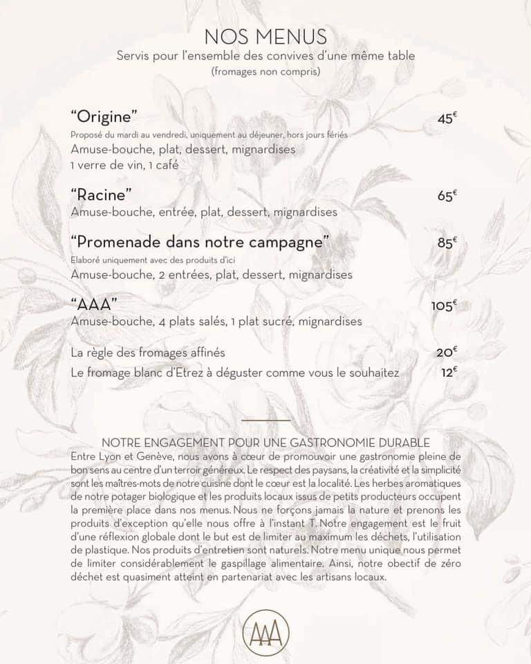 Menu réouverture 28 mai 2021